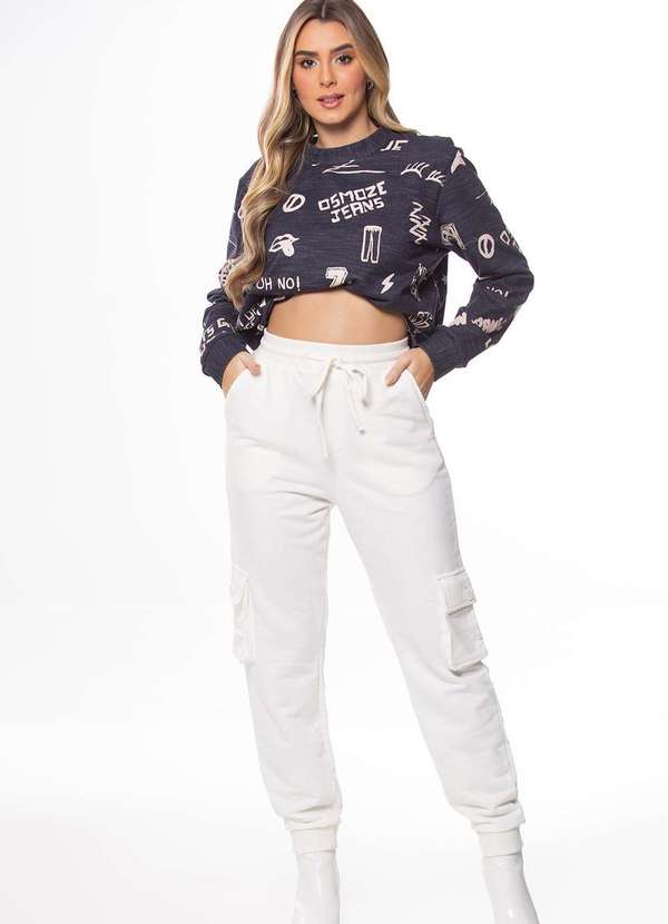 Calça Jeans CalÇa De Moletom Feminina Branca Calça Feminina