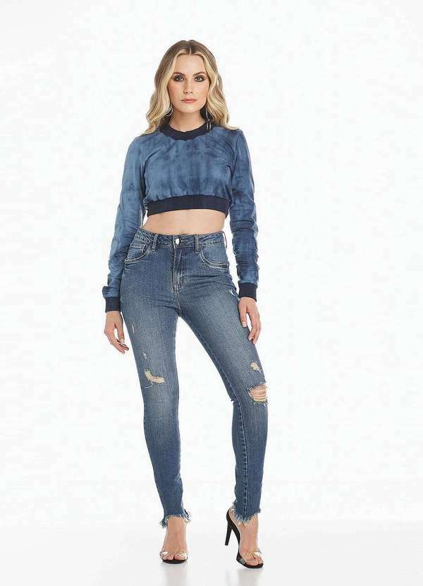 Osmoze - Calca Feminina Skinny Osmoze 6022100005 Azul Azul