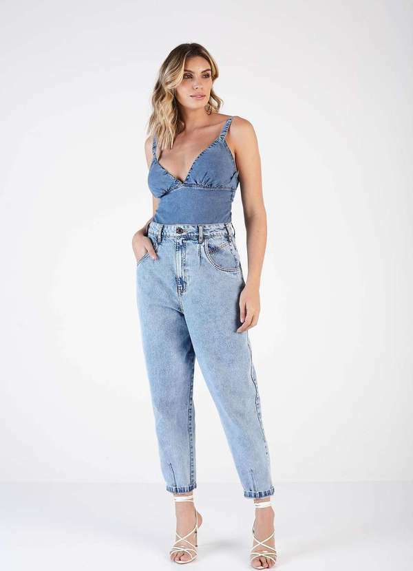 Denuncia - Calca Jeans Denuncia Slouchy 201324324 Azul Azul