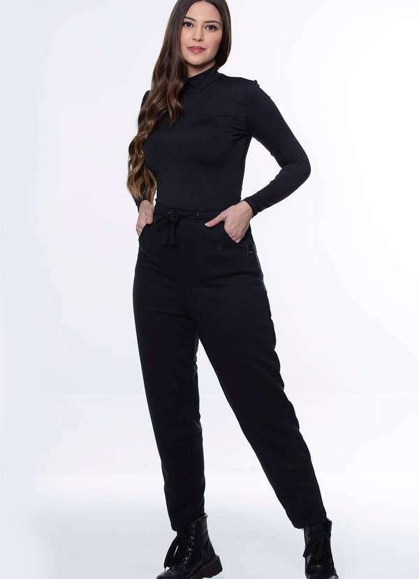 Osmoze - Calca Jeans Feminina Baggy Osmoze 213110187 Preto Preto