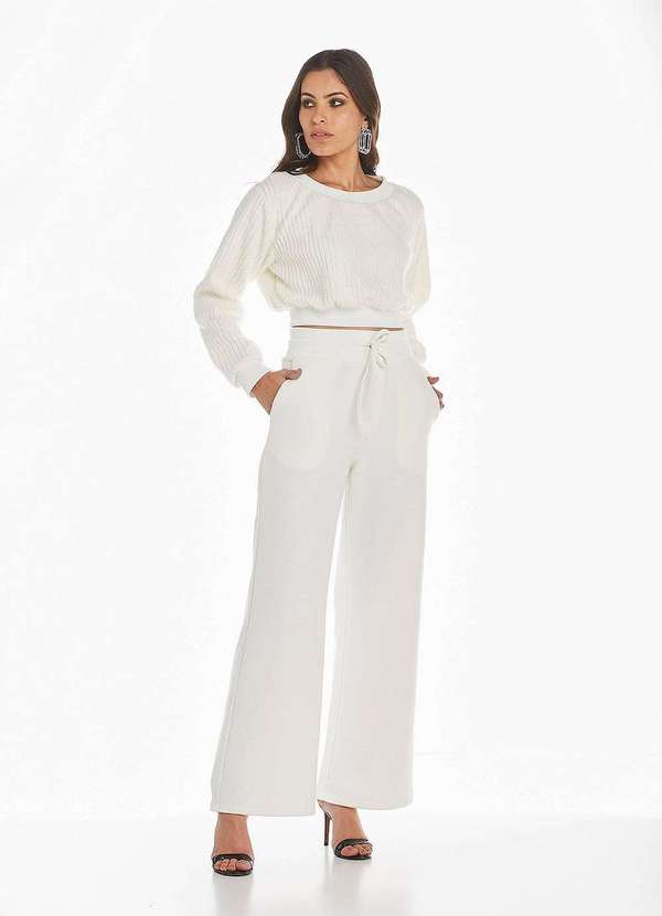 Osmoze - Calca Moletom Feminina Osmoze 213110178 Branco Branco