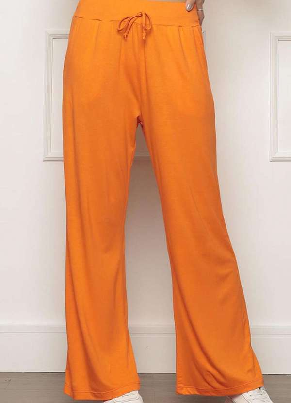 Zipituka - Calca Pantalona de Viscolycra com Bolsos Laranja Laranja