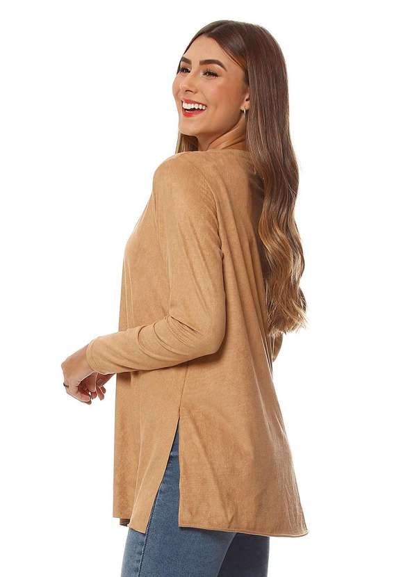 Zipituka - Cardigan Alongado Zipituka 923 Bege Bege 3