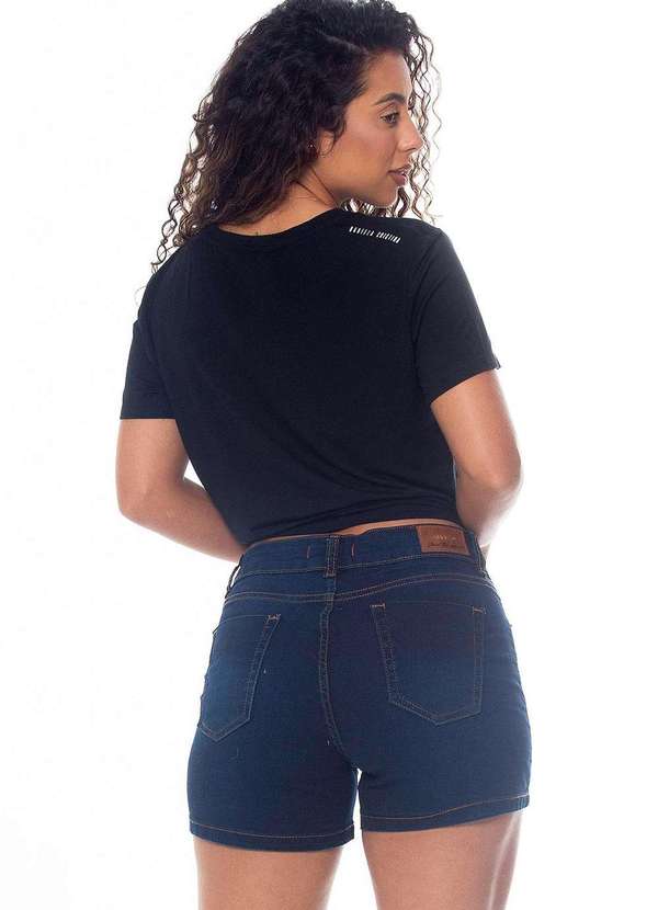 Abrazzo - Shorts Jeans Feminino Confort Abrazzo Azul Azul 4