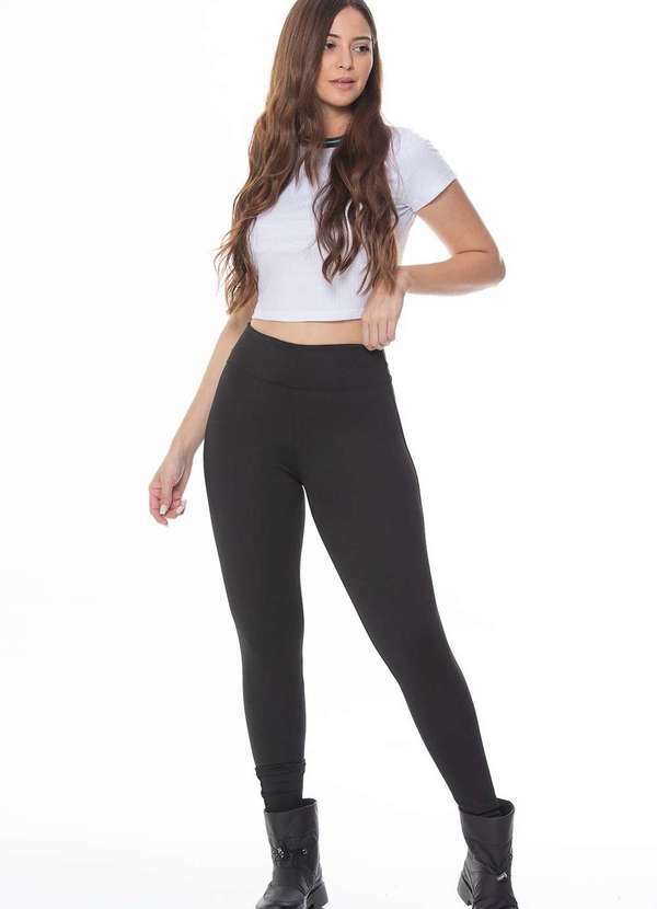 Via Sucesso - Calca Legging Lisa Via Sucesso 2104 Preto Preto