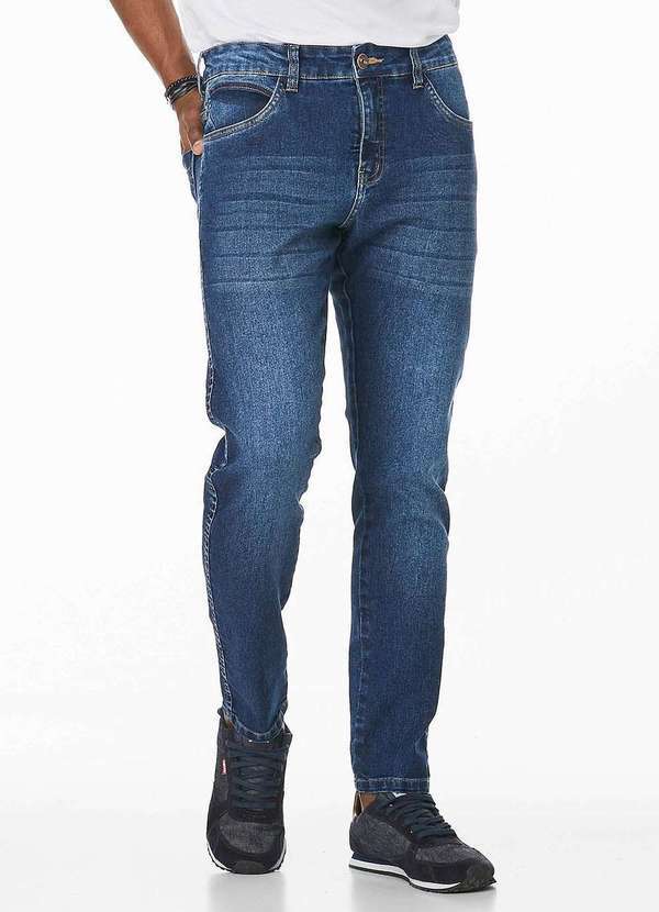Z-32 - Calca Jeans Masculina Low Z-32 1013224293 Azul Azul