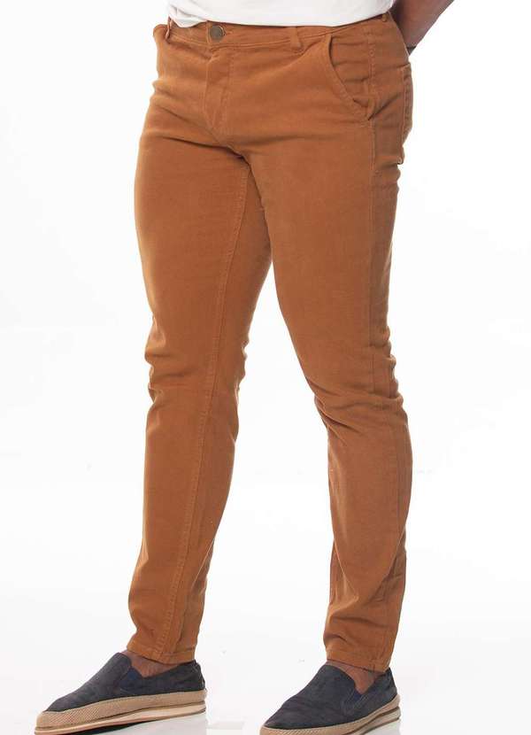 Denuncia Calca Jeans Masculina Semi Social Denuncia Marrom Marrom - Main Image