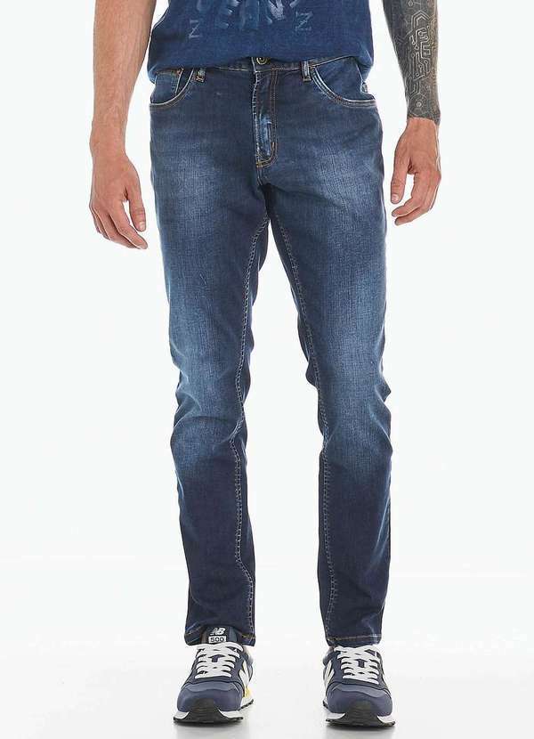 Osmoze - Calca Jeans Masculina Skinny Azul Azul