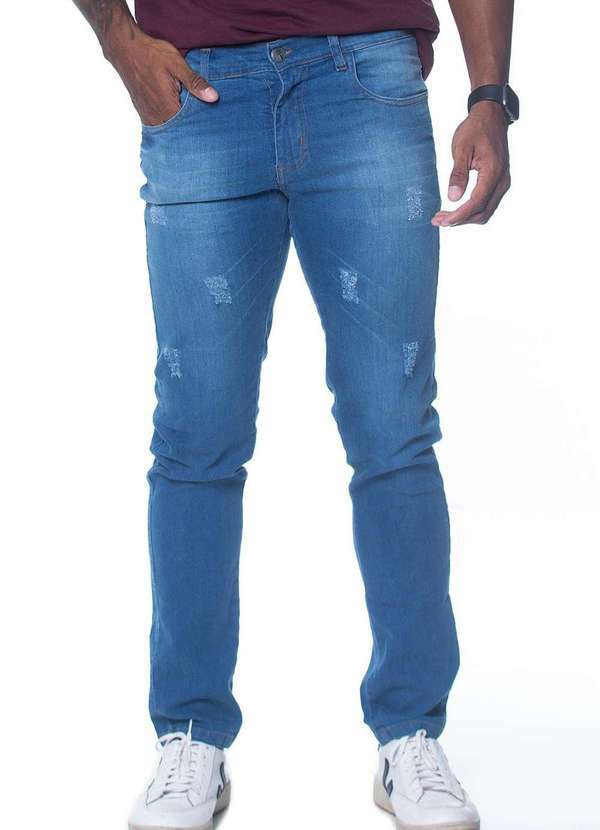 We Happy - Calca Jeans Masculina Skinny Clara We Happy Azul