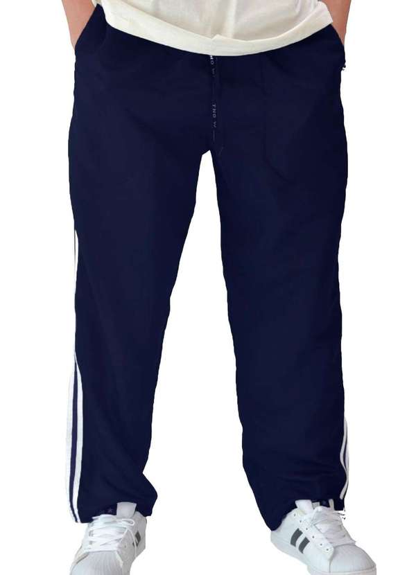 Tno - Calca Masculina Tactel Esportiva Azul e Branco Azul