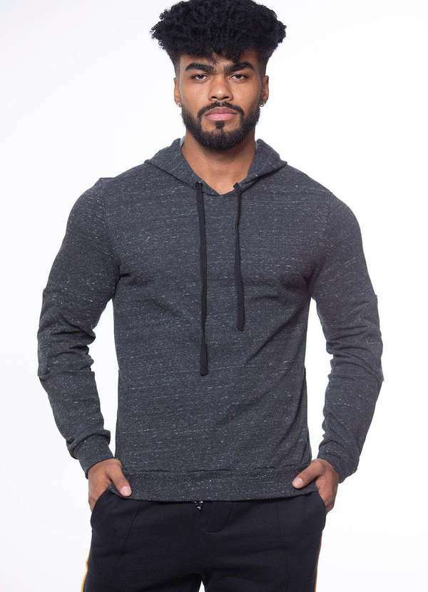 Osmoze - Blusa Masculina Moletom Osmoze 108120029 Chumbo Preto