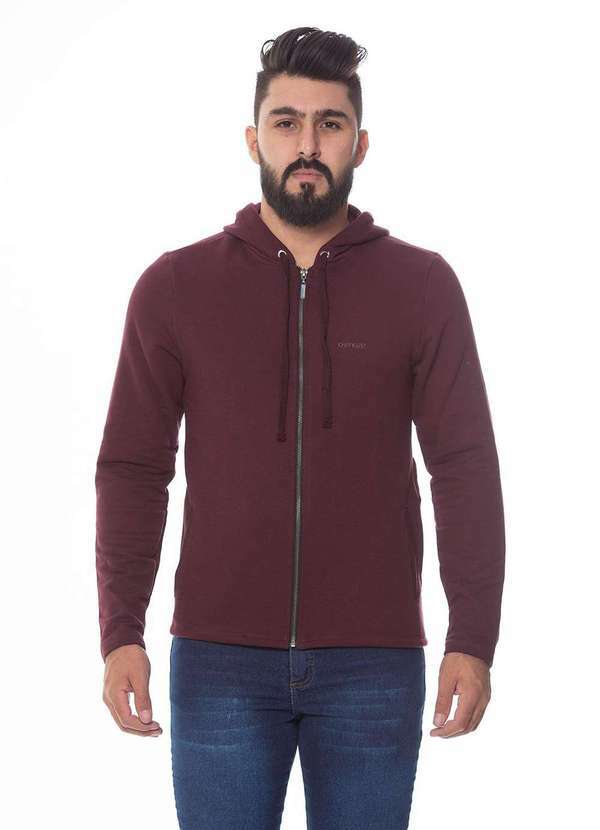 Osmoze - Jaqueta Osmoze Moletom 10 107110062 Bordo Roxo