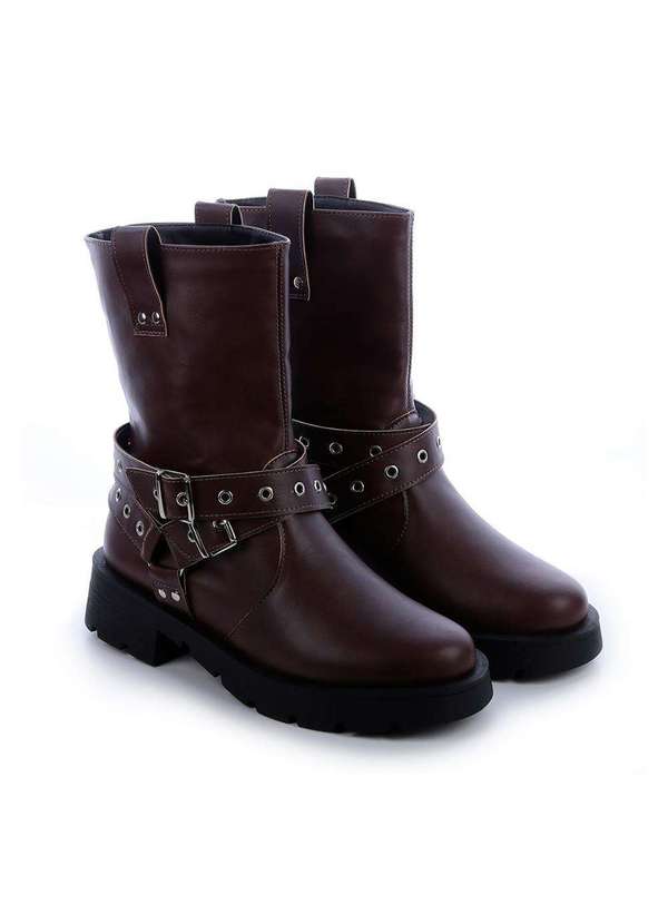 Damannu Shoes - Bota Biker Britney Cacau Marrom 3