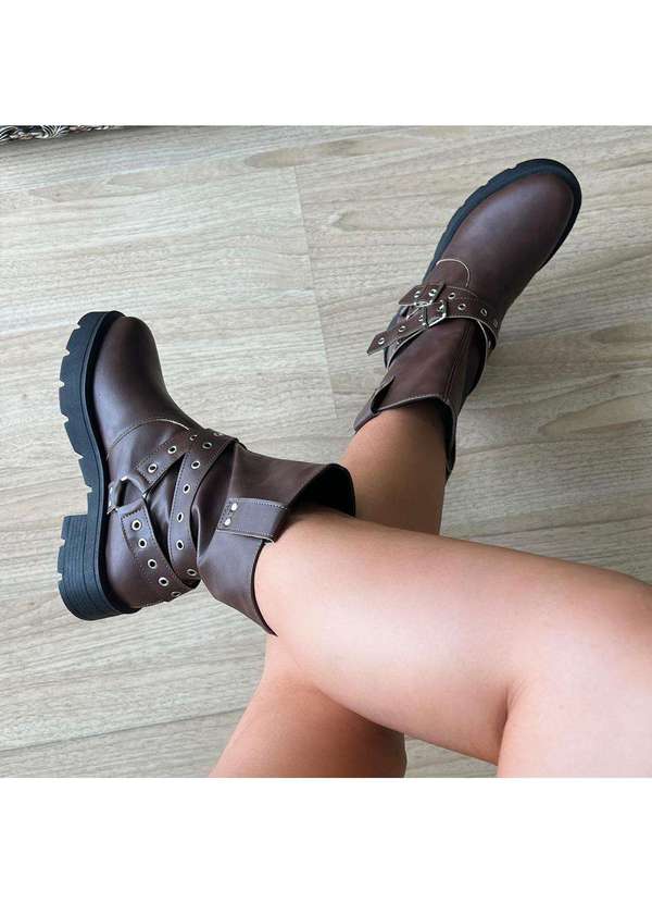 Damannu Shoes - Bota Biker Britney Cacau Marrom 4
