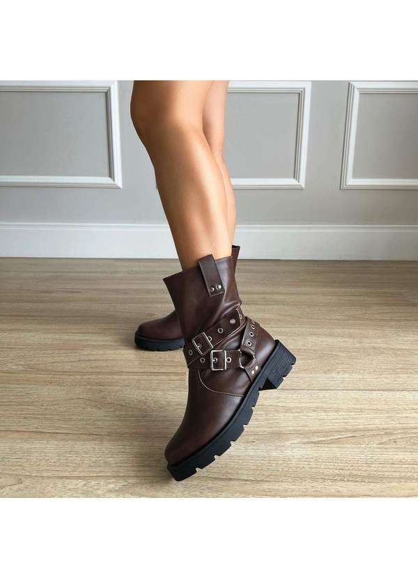 Damannu Shoes - Bota Biker Britney Cacau Marrom 8