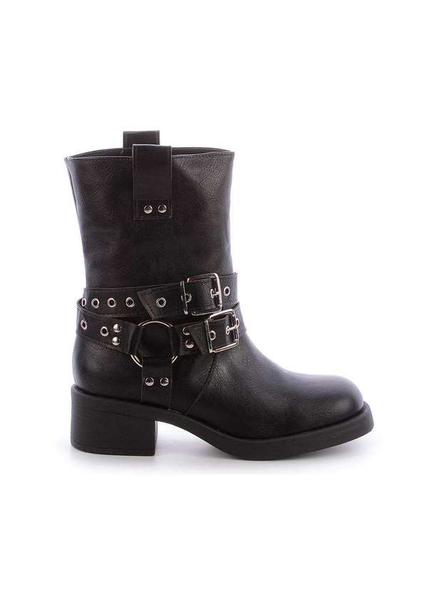 Damannu Shoes - Bota Biker Fivelas Cindy Preto Preto 2
