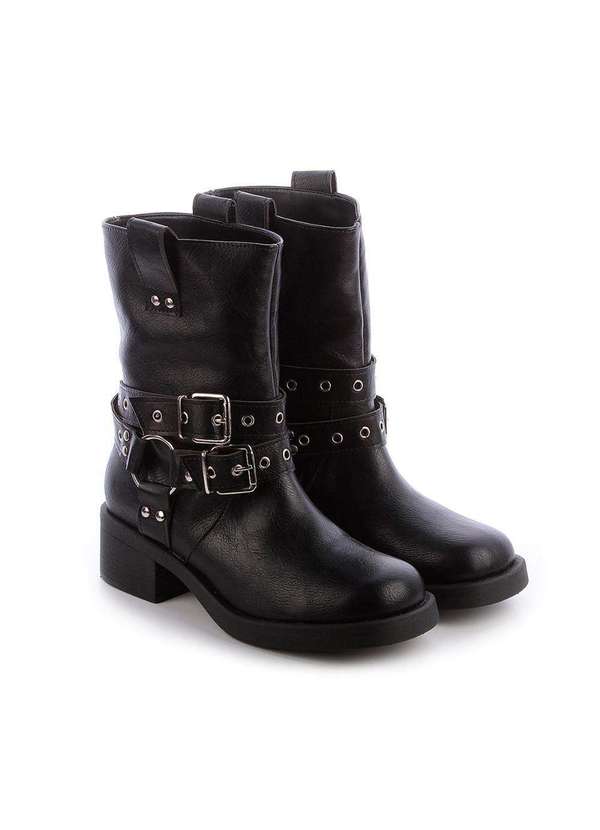Damannu Shoes - Bota Biker Fivelas Cindy Preto Preto 4