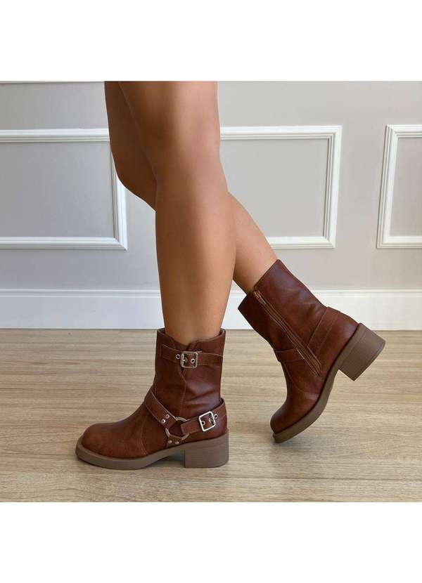 Damannu Shoes - Bota Biker Jennifer Caramelo Caramelo