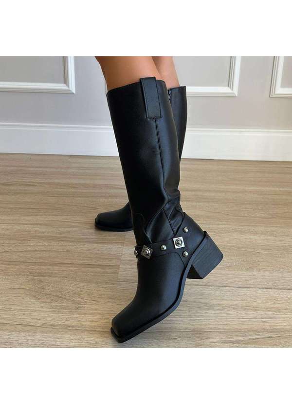 Damannu Shoes - Bota Biker Wendy Preto Preto