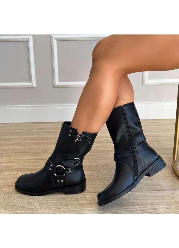 Damannu Shoes - Bota Biker Yanka Preto Preto 1