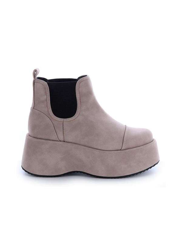 Damannu Shoes - Bota Cano Curto Elástico Elisa Cinza Cinza