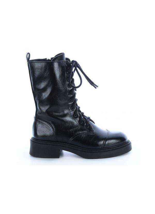 Damannu Shoes - Bota Coturno Diana Preto Preto