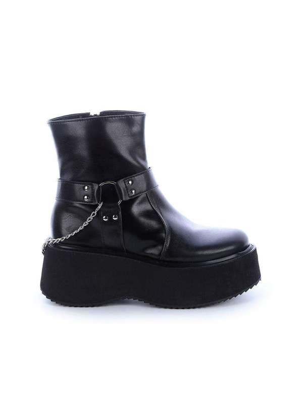 Damannu Shoes - Bota Coturno Plataforma Lívia Preto Preto