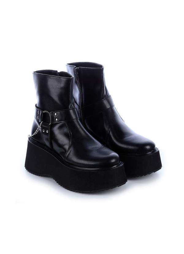 Damannu Shoes - Bota Coturno Plataforma Lívia Preto Preto 3