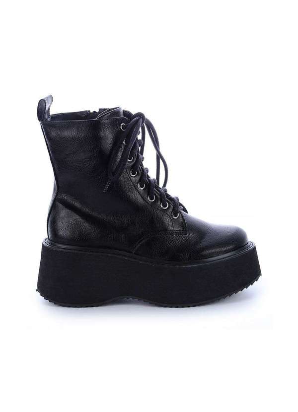 Damannu Shoes - Bota Coturno Plataforma Naomi Preto Preto