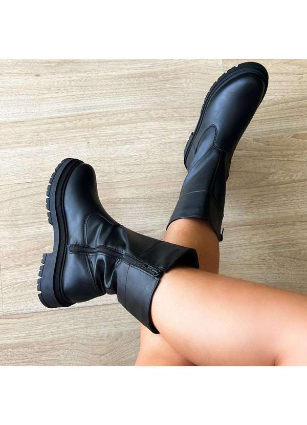 Damannu Shoes - Bota Coturno Riley Preto Preto 5