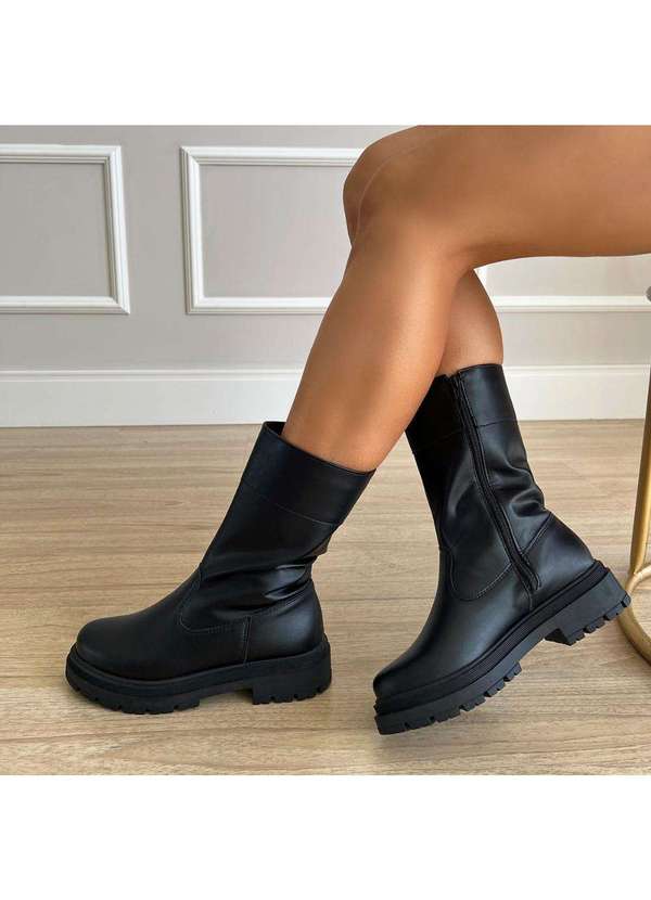 Damannu Shoes - Bota Coturno Riley Preto Preto 6