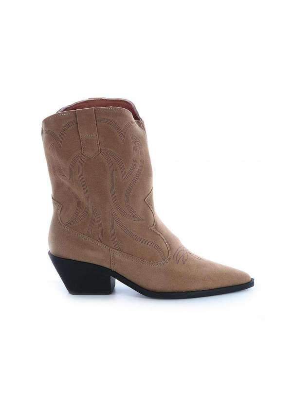 Damannu Shoes - Bota Country Alanis Camurça Bege Bege