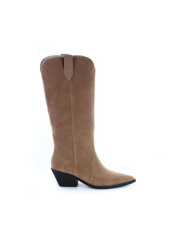 Damannu Shoes - Bota Country Alicia Camurça Bege Bege