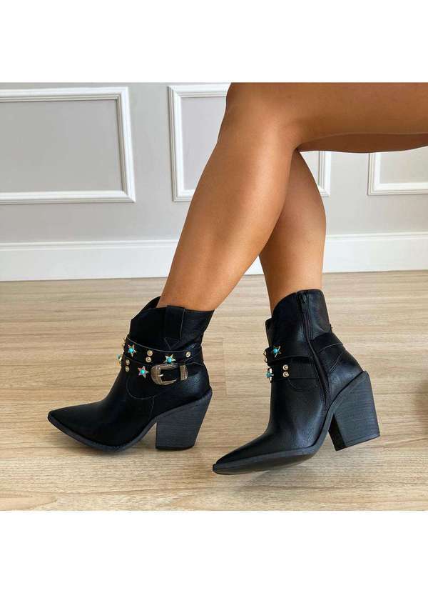 Damannu Shoes - Bota Country Kate Preto Preto