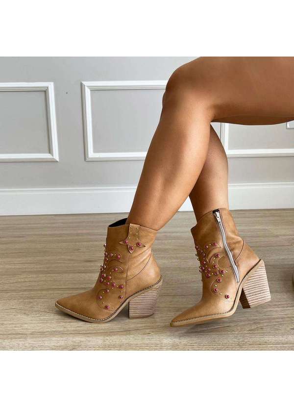 Damannu Shoes - Bota Country Layla Palha Bege 7