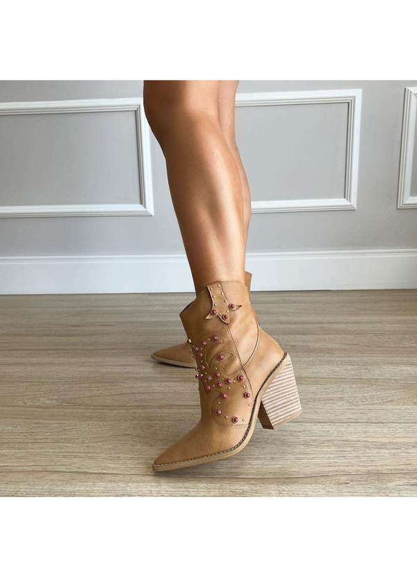 Damannu Shoes - Bota Country Layla Palha Bege 8