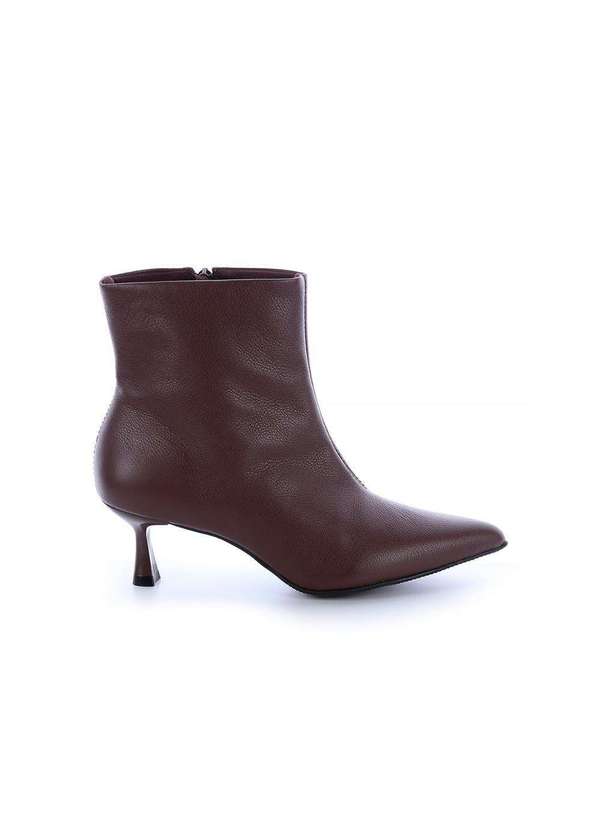 Damannu Shoes - Bota de Couro Salto Taça Bella Marrom Marrom