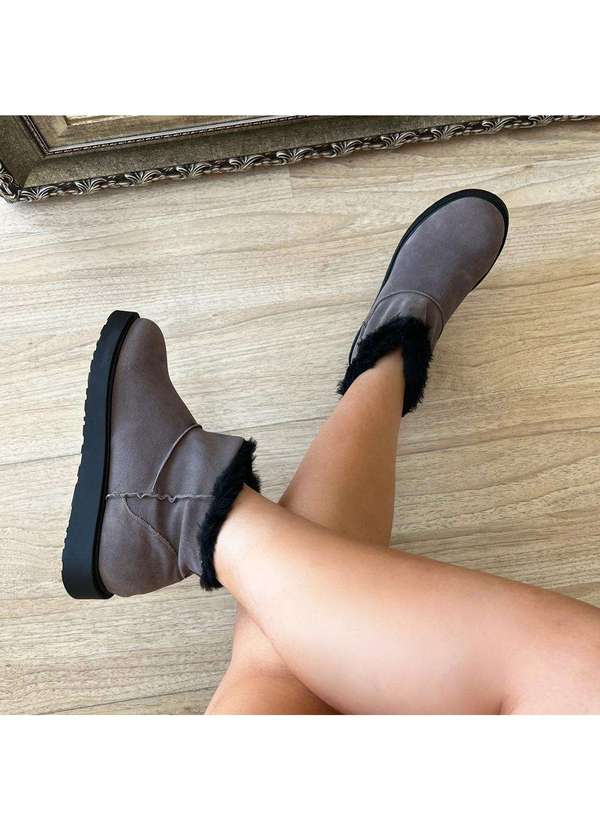 Damannu Shoes - Bota de Pelos Kauana Cinza Cinza 3