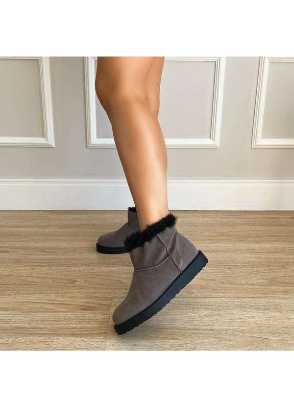 Damannu Shoes - Bota de Pelos Kauana Cinza Cinza 6