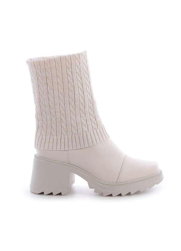 Damannu Shoes - Bota Meia Betina Off White Off White 2