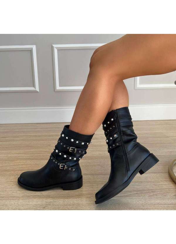 Damannu Shoes - Bota Mirela Preto Preto