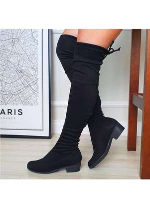 Vestido Bota Over Preta Vestido Com Bota Over Bota Over Top E Vestido