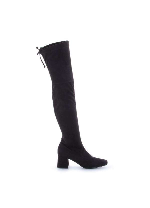 Damannu Shoes - Bota Over The Knee Samira Suede Preto Preto
