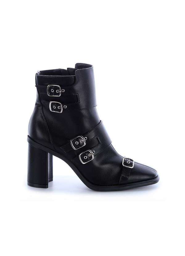 Damannu Shoes - Bota Salto Bloco Iris Preto Preto