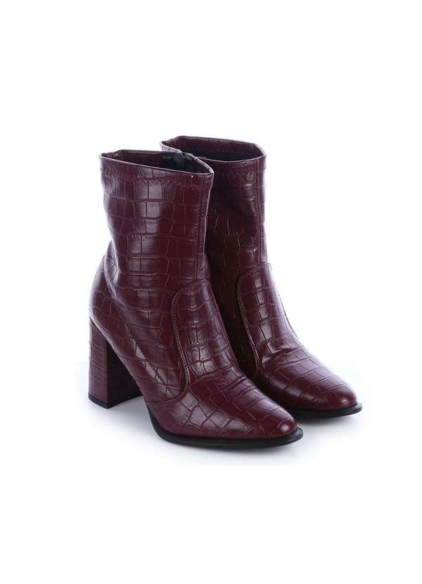 Damannu Shoes - Bota Salto Bloco Julia Bordô Bordô 3