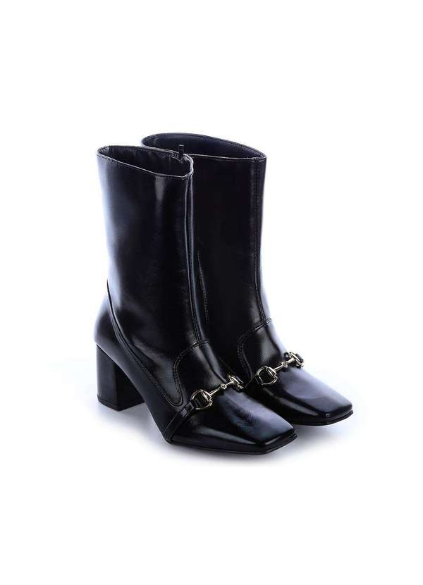 Damannu Shoes - Bota Salto Bloco Megan Preto Preto 3