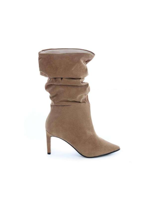 Damannu Shoes - Bota Slouchy Angel Camurça Bege Bege