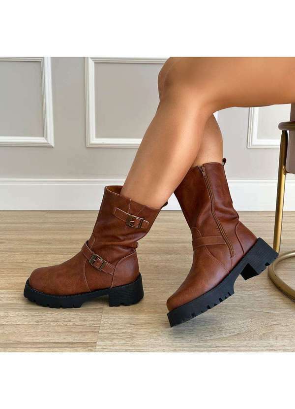 Damannu Shoes - Bota Sophia Caramelo Caramelo