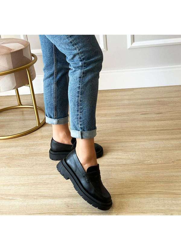 Damannu Shoes - Mocassim Mirela Preto Preto