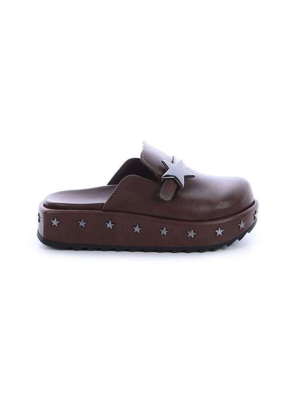 Damannu Shoes - Mule Clog Juju Estrelas Marrom Marrom
